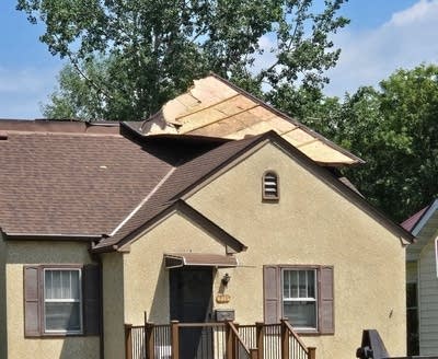 roof torn off