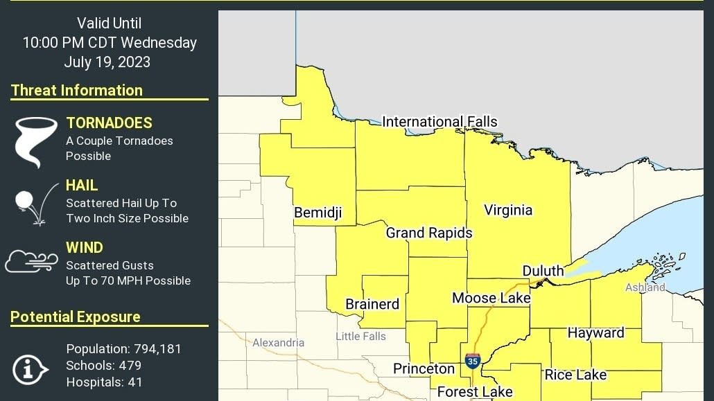 Severe thunderstorm watch until 10 p.m. for most of northern and ...