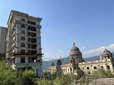 An Evergrande housing project in Southwestern China's Chongqing city. Construction stalled when the property giant missed debt repayment in 2021.