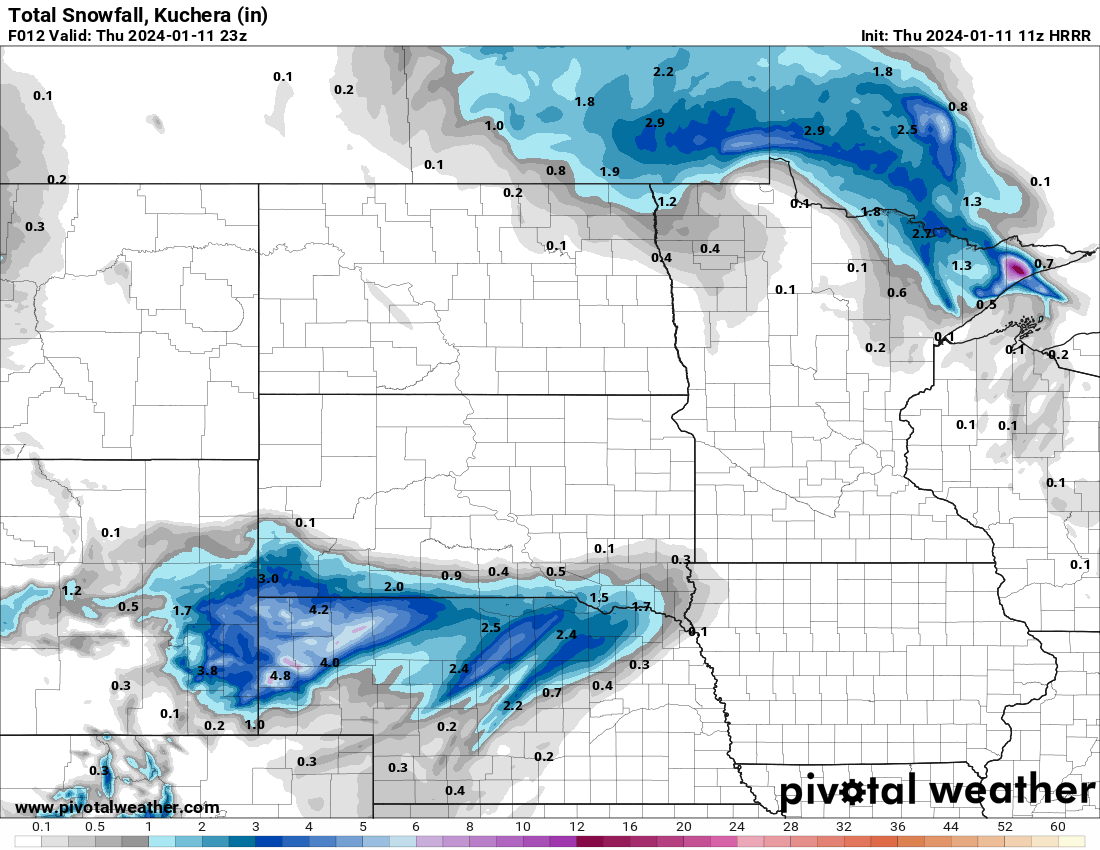 Winter storm warnings south with more snow chances ahead of a cold weekend 11 THU snow
