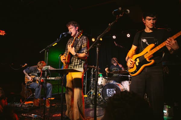 Hippo Campus performing on stage