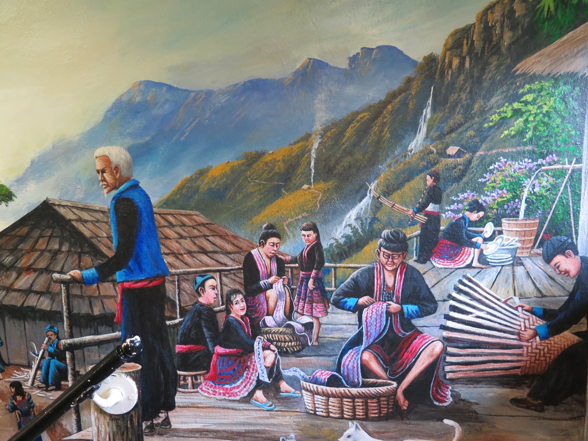 Mural commissioned for the library stairwell