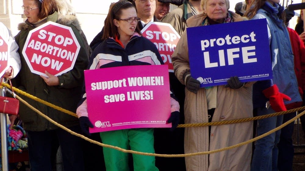 Abortion opponents rally at State Capitol | MPR News
