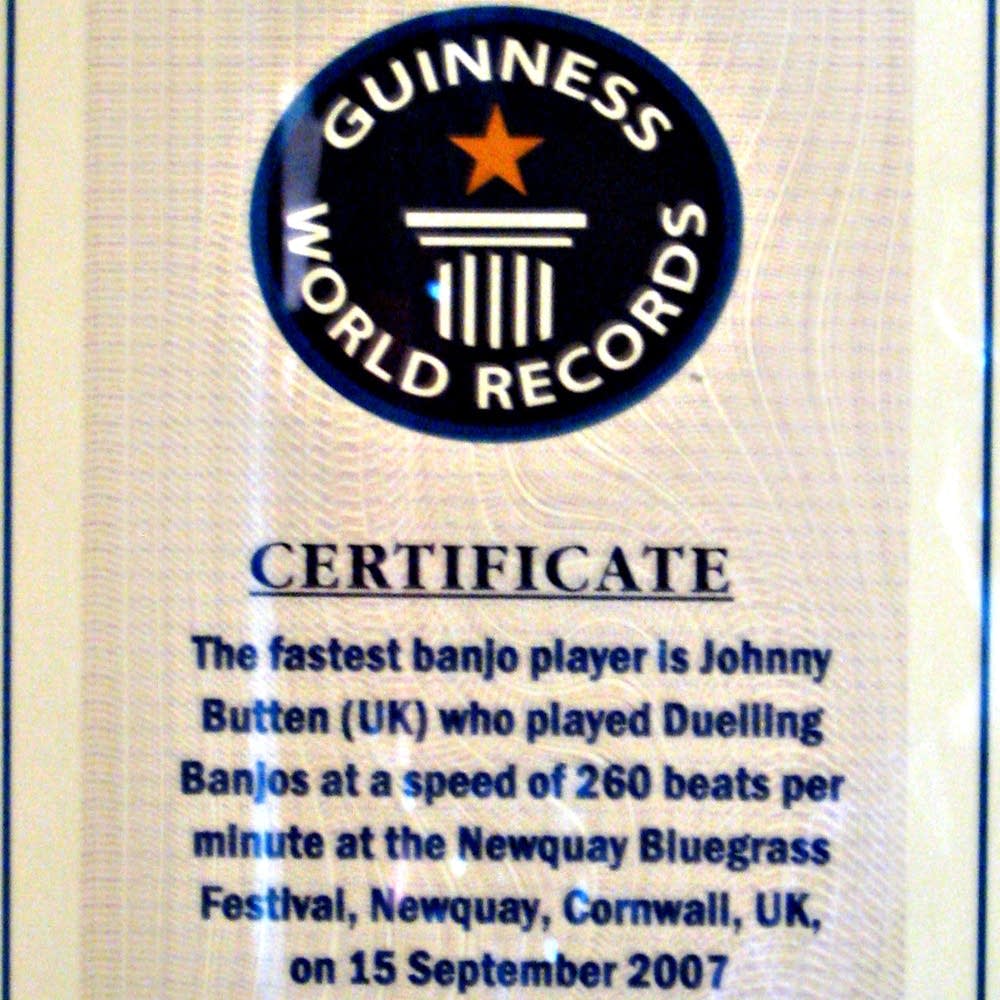 World Record certificate