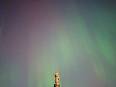 aurora in Shadow Falls park in St. Paul