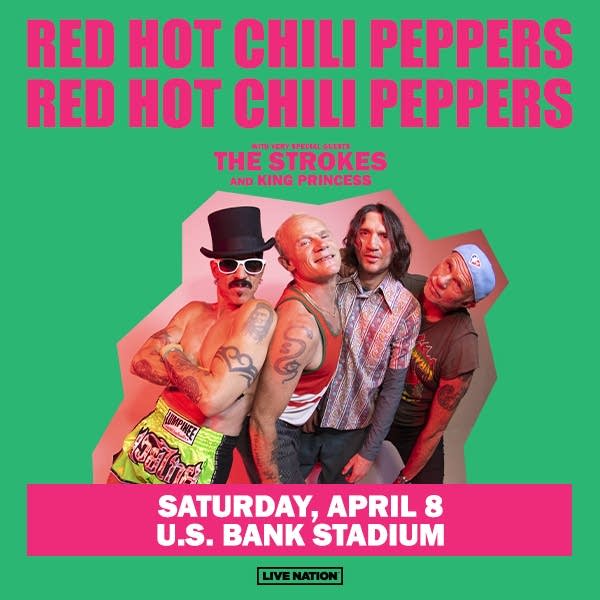RED HOT CHILI PEPPERS 23 TOUR ロンT XXL Red Hot Chili Peppers 2023 Tour The Chili Peppers World Tour