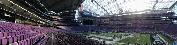 A panorama of US Bank Stadium