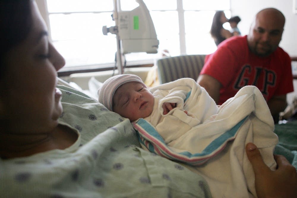 Newborn baby girl