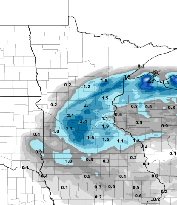 NOAA HRRR snowfall output