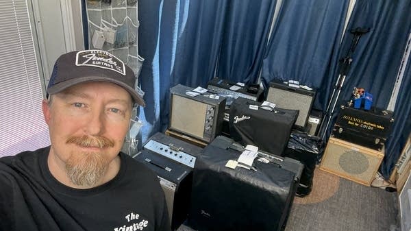 Joe Moore, owner of The Vintage Tone Amp Repair, in his workshop in Denver, Colorado. 