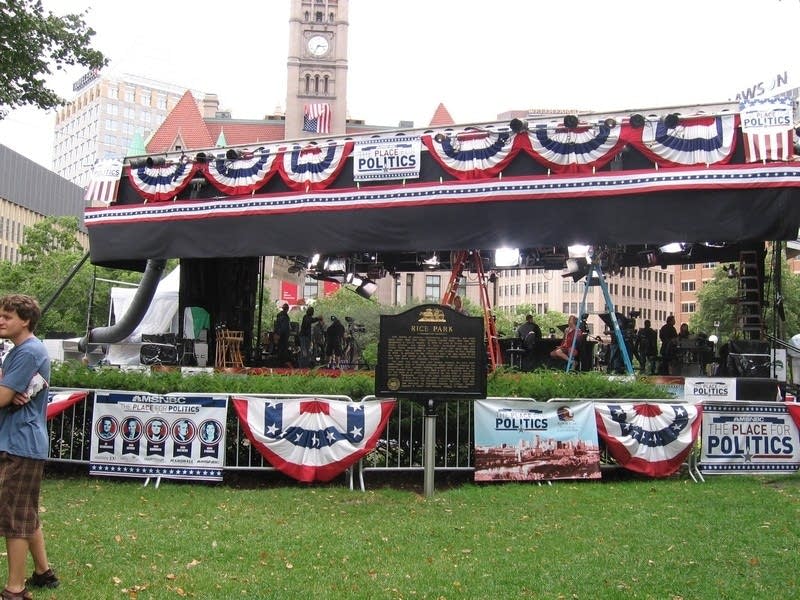 MSNBC in Rice Park