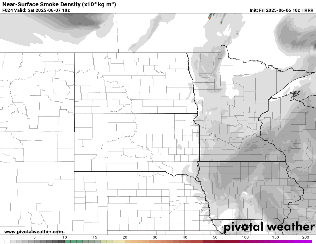NOAA HRRR smoke output