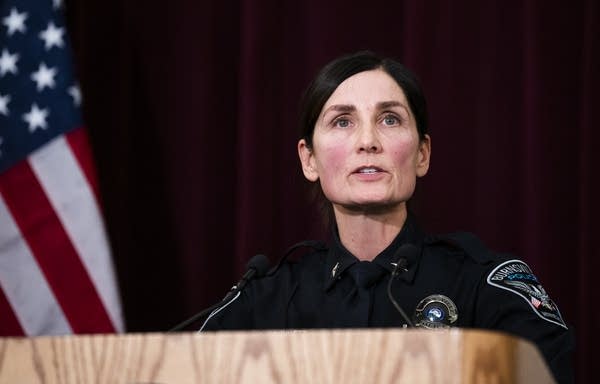 A woman talks at a podium-2