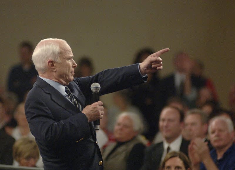 John McCain takes a question