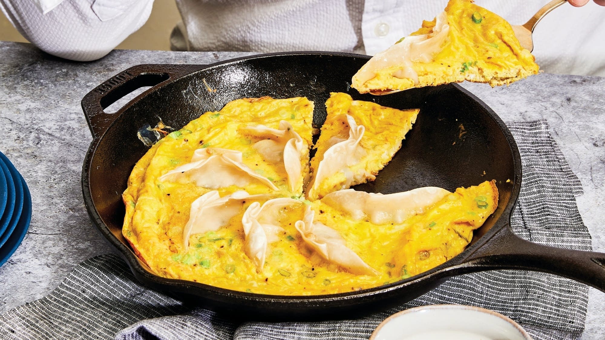 TST-Potsticker Frittata from Entertaining in Style cookbook