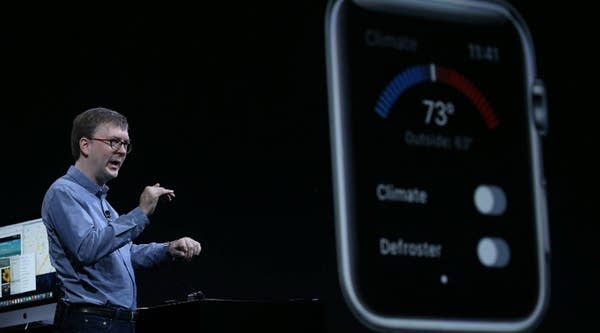 Apple vice president of technology Kevin Lynch speaks during the Apple WWDC on June 8, 2015 in San Francisco, California.