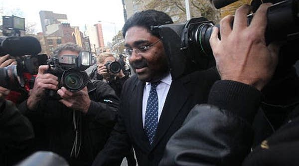 Galleon hedge fund partner Raj Rajaratnam departs Manhattan Federal Court after a bail hearing November 5, 2009, in New York City. Rajaratnam is facing insider trading charges.