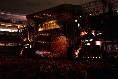 A long view of a large outdoor stage