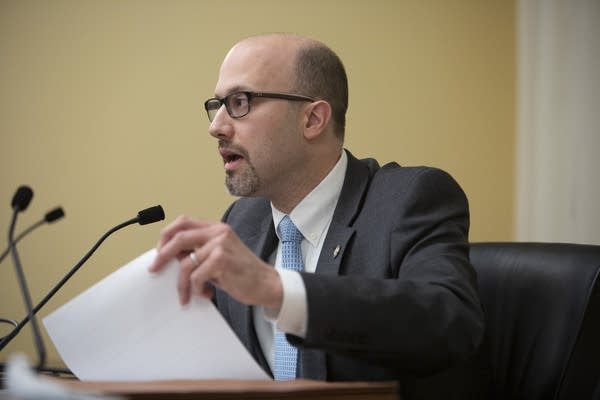 Rep. Dave Pinto, DFL-St. Paul discusses a gun control bill he sponsored.