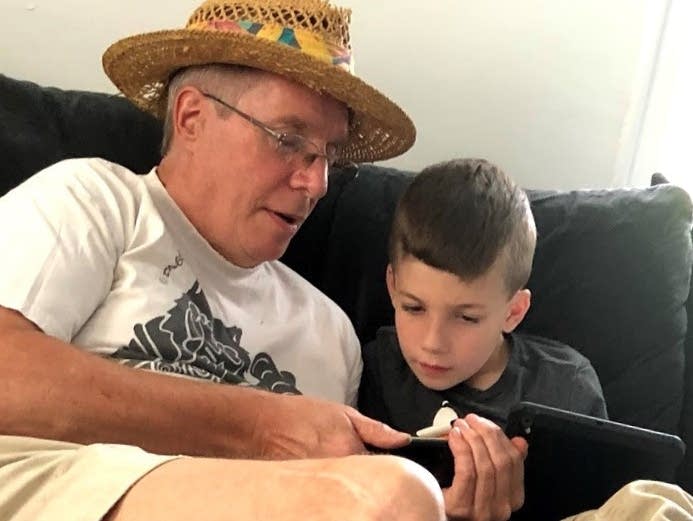 Stephen Mattin and his grandson, Ronan