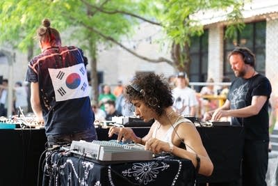 the band Terminal Habitat Collapse performing outdoors