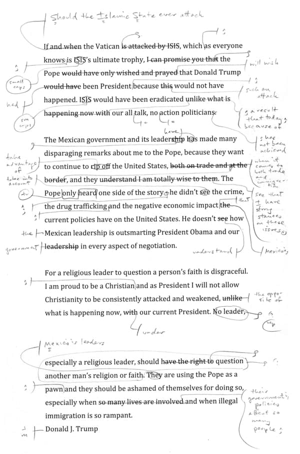 Editing Donald Trump