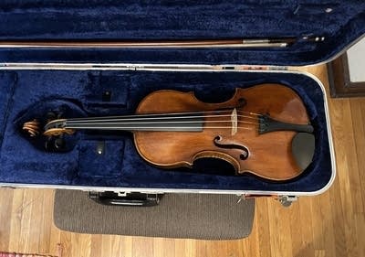 Violin inside a case