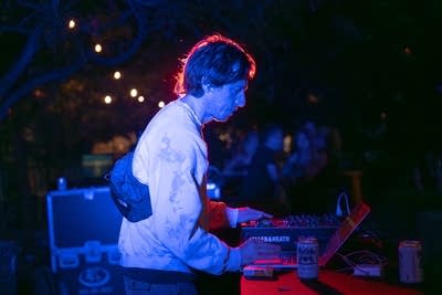 Andrew broder performing outdoors