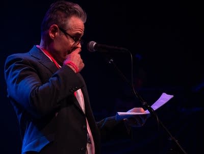 Brad Zellar speaks into a microphone.