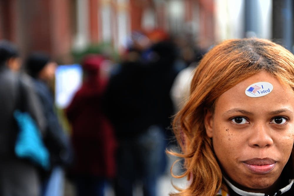 A young female voter