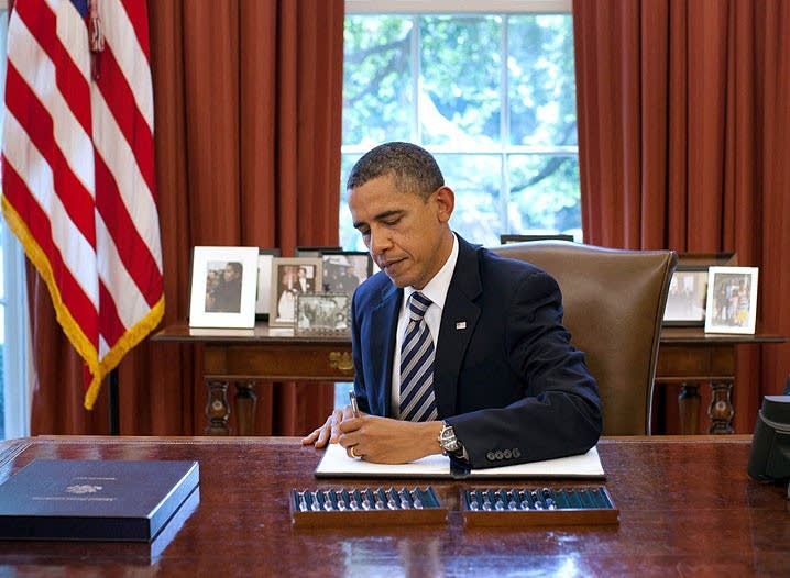 Signs the bill