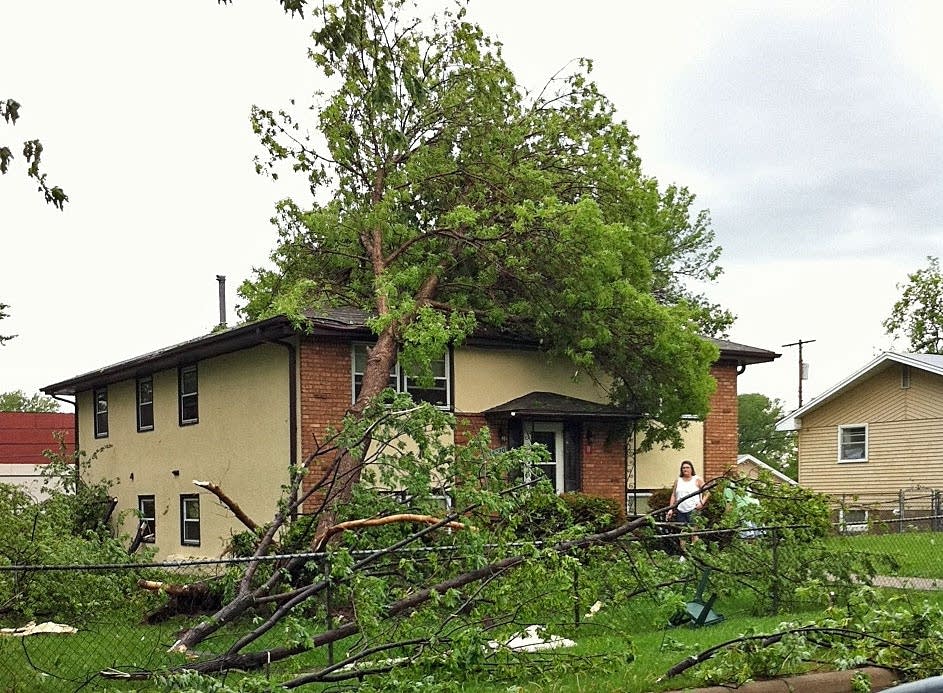 Damaged home