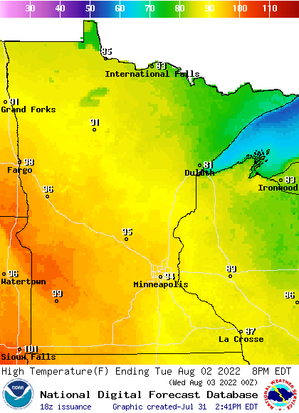 Tue highs