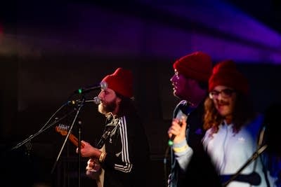 band performing on stage