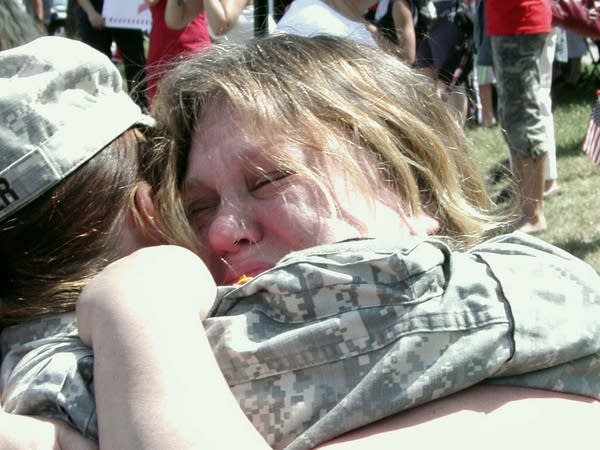 Greeting her daughter