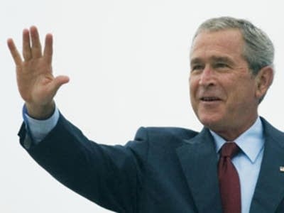 President Bush boards Air Force One