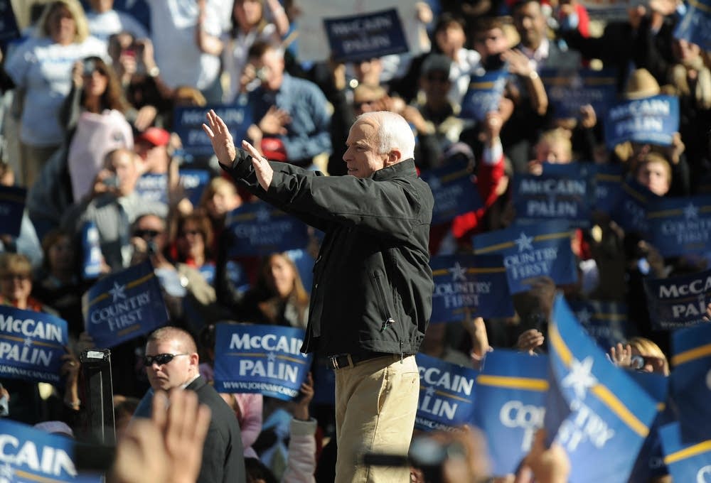 John McCain speaks at a rally in New Mexico