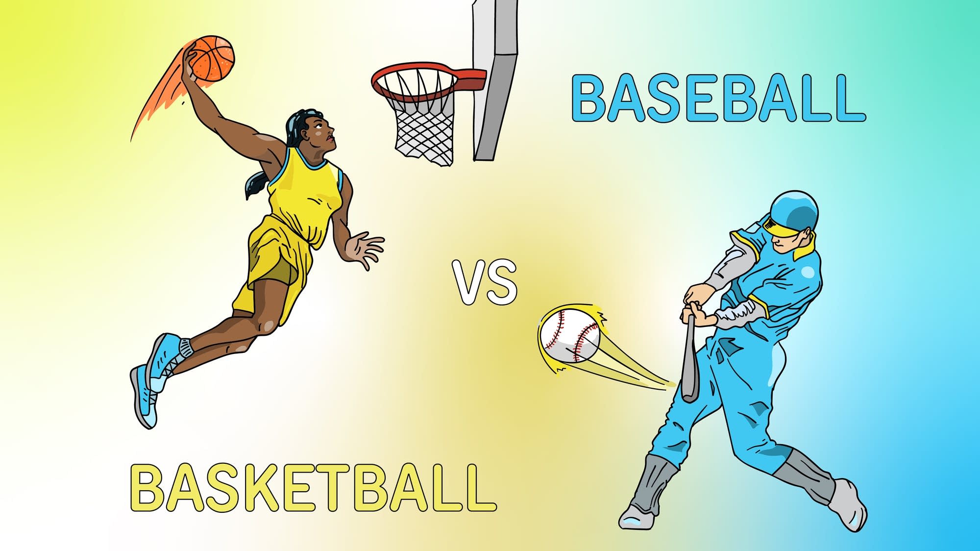 Basketball vs. Baseball Smash Boom Best