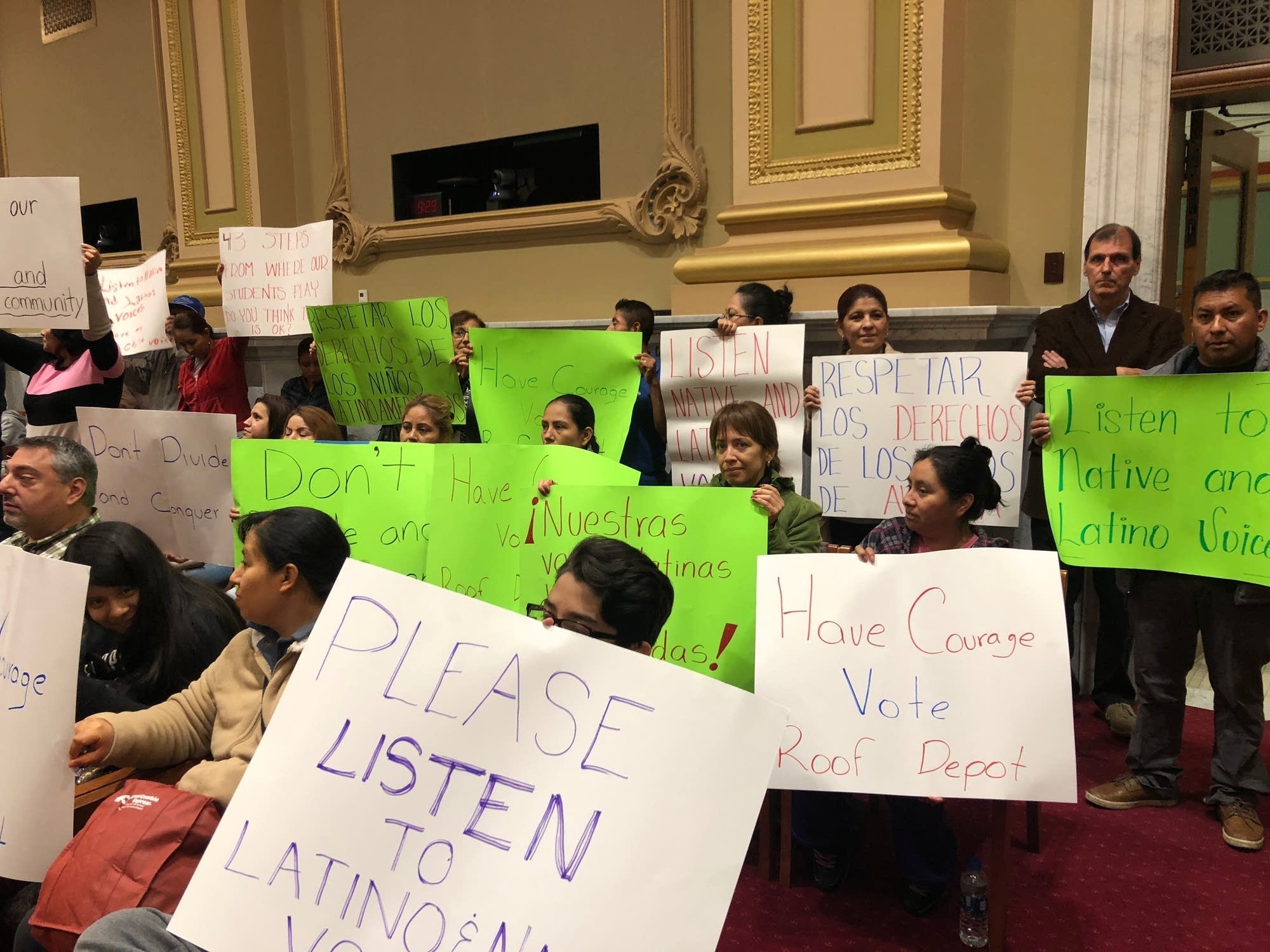 Students, parents, and staff from Aurora Charter School
