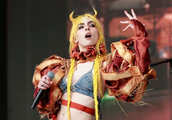 Dorian Electra performs onstage during the 2023 LA Pride in the Park Festival at Los Angeles Historical Park on June 09, 2023 in Los Angeles, California.