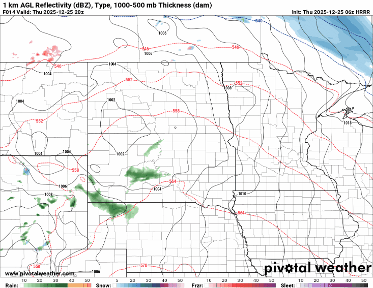 Forecast precipitation Thursday 2 p.m. to Friday 6 a.m.