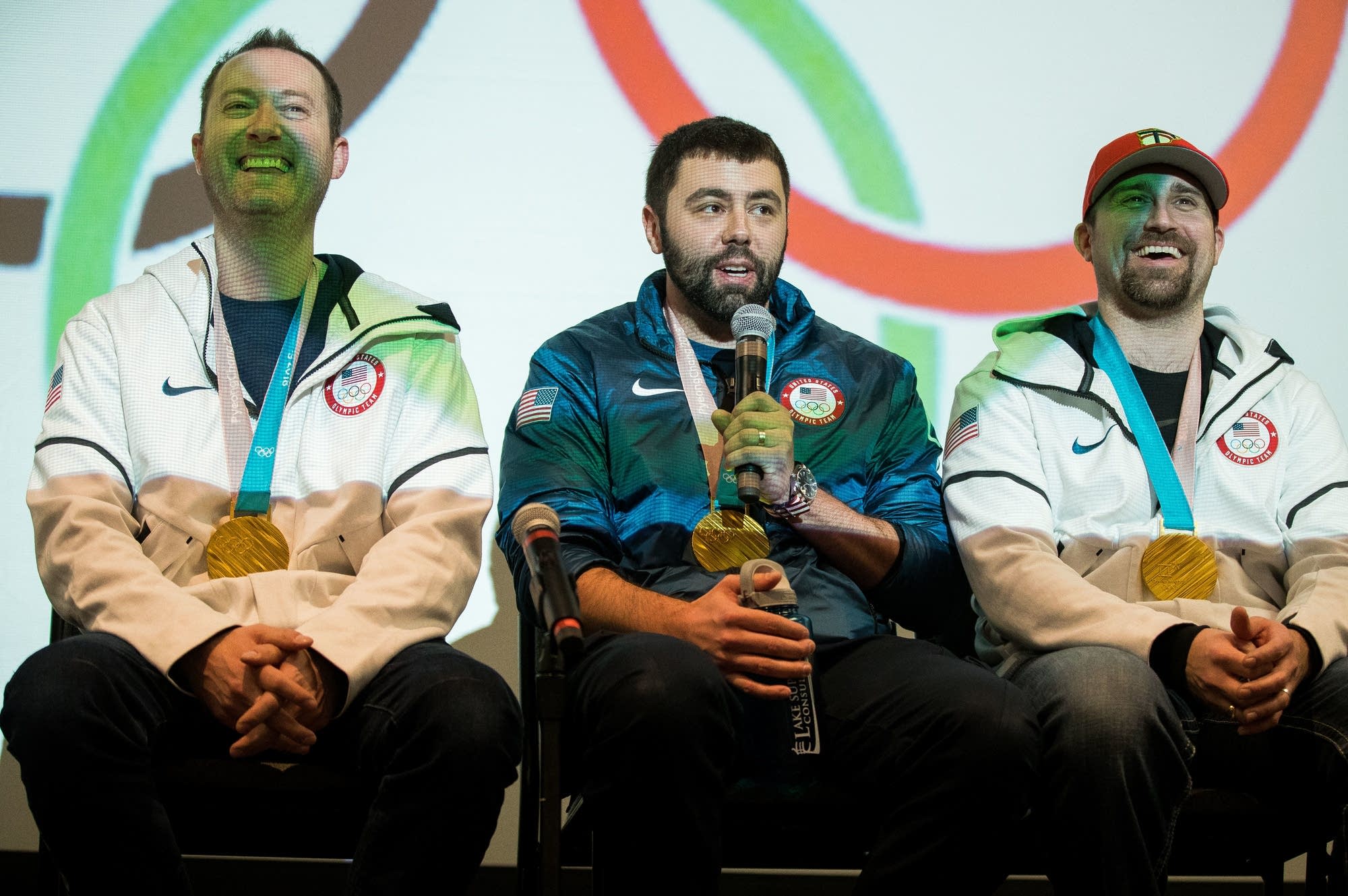 John Landsteiner jokes he is more nervous speaking than when he competing.