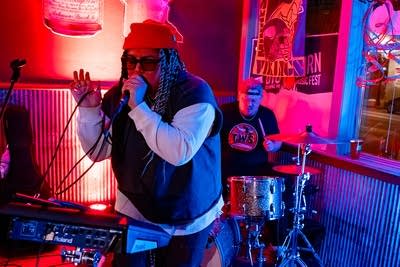 band performing on stage