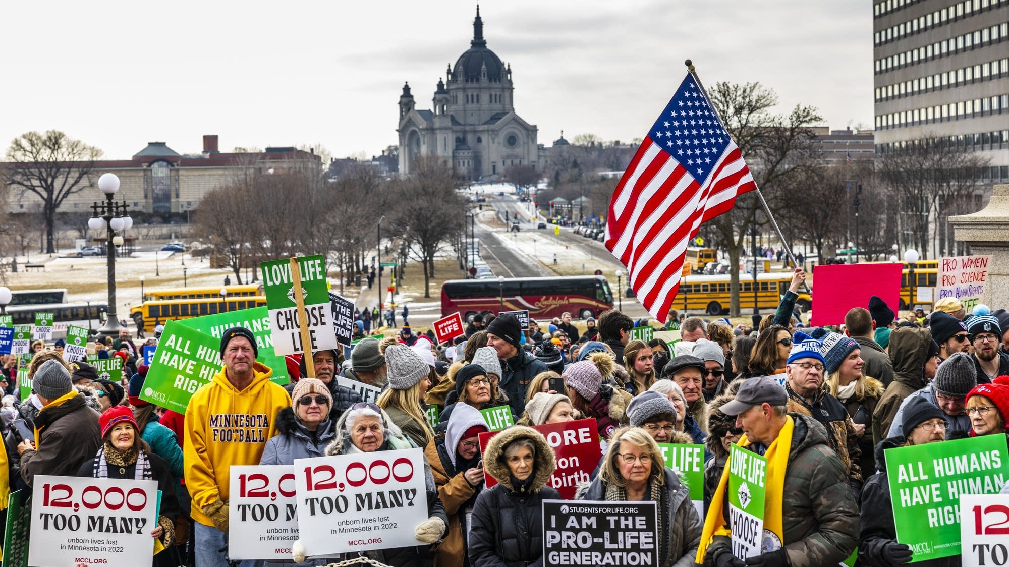 Abortion opponents rally, emphasize growing number of abortions in  Minnesota since legal landscape shifted | MPR News, image size:2000x1124