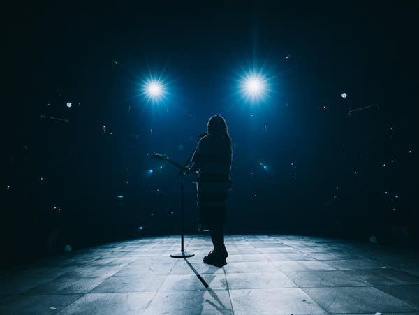 Billie Eilish performing at the Xcel Energy Center in St. Paul on Monday, Nov. 11, 2024. BILLIE EILISH - HIT ME HARD AND SOFT: THE TOUR (LIVE IN 3D) will be released in theaters on May 8.