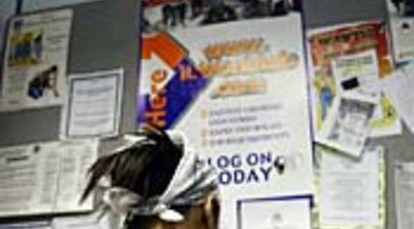 A job seeker searches for employment information.
