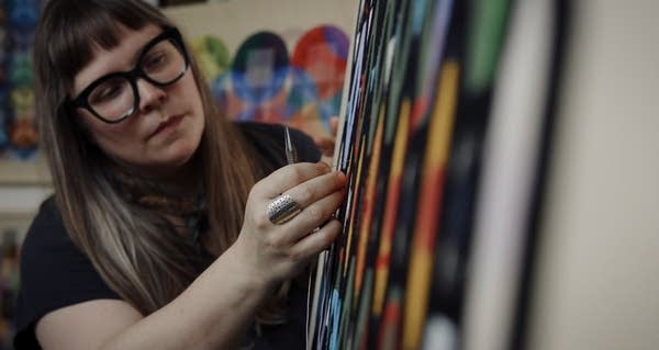 ‘It speaks to the land of my ancestors’: Minnesota artist’s geometric tapestries head to New York