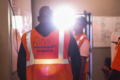 Volunteers head out on a patrol shift 