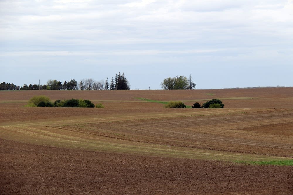 Farms line the Whitewater River.