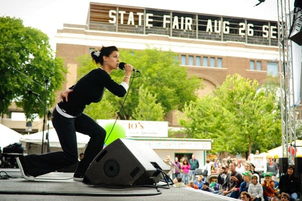 Dessa performs live at the Minnesota State Fair